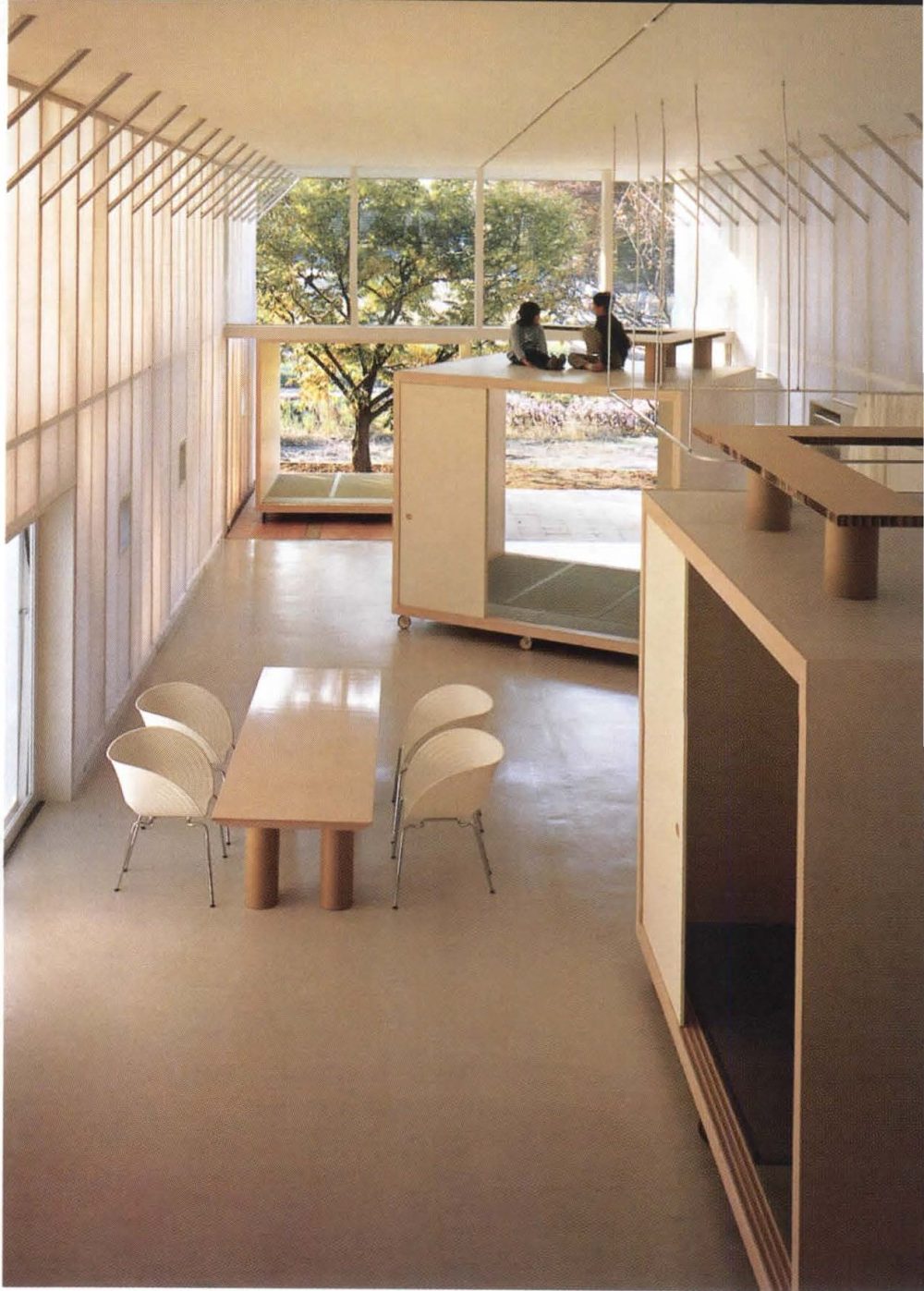 Naked House (Case Study House 10), Kawagoe Japan. Designed by Shigeru Ban Architects. Built by Misawaya Kensetsu.