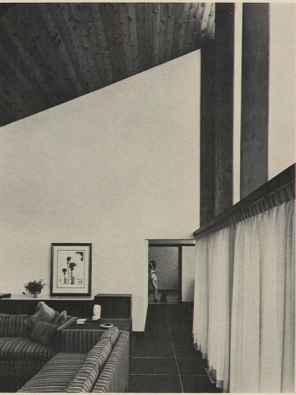 The Dr. Herbert and Evelyn Axelrod House, New Jersey (coast). Designed by Jules Gregory. Built by John Franz. Structural engineer Bliss and Hanle. Landscape architect Ethelbert Furlong. Photo by David Hirsch. The client was Herbert R. Axelrod (1927-2017), the tropical fish authority and publisher who founded TFH Publications, a company headquartered in Jersey City and later Neptune NJ
