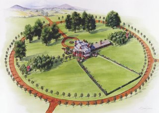 Watercolor of Poplar Forest by L. Diane Johnson