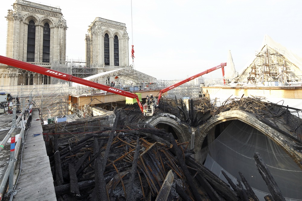 Thanks to the work of courageous firefighters, however, the basic structure was saved, though its spire and much of its roof were destroyed. Reconstruction is well underway now, but funds are still needed to complete the cathedral’s restoration.