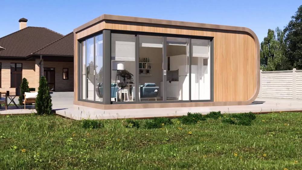 It’s built in a factory, with 3-D printing technology.