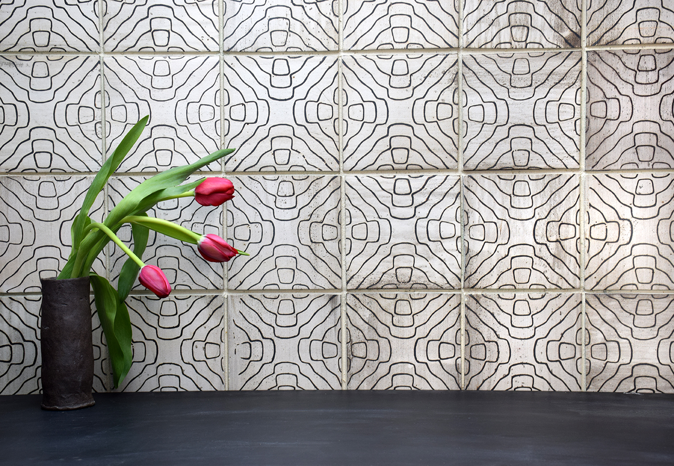 “The Sound Wave tile looks like it comes from the atomic age, when people were looking forward, not backward,” he says.