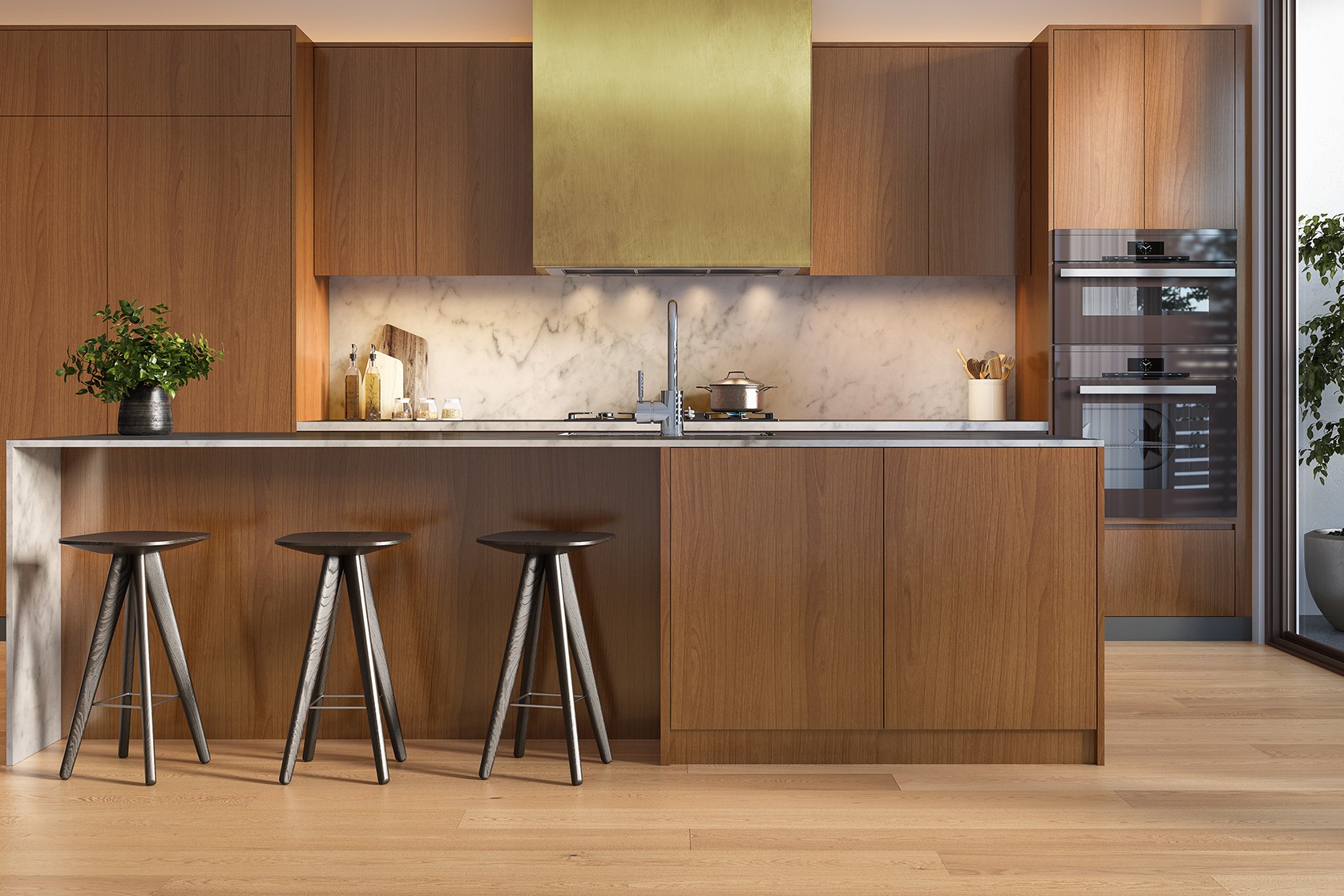 The architect was tasked with designing the interiors for the amenity areas, model residences, and an off-site sales gallery.