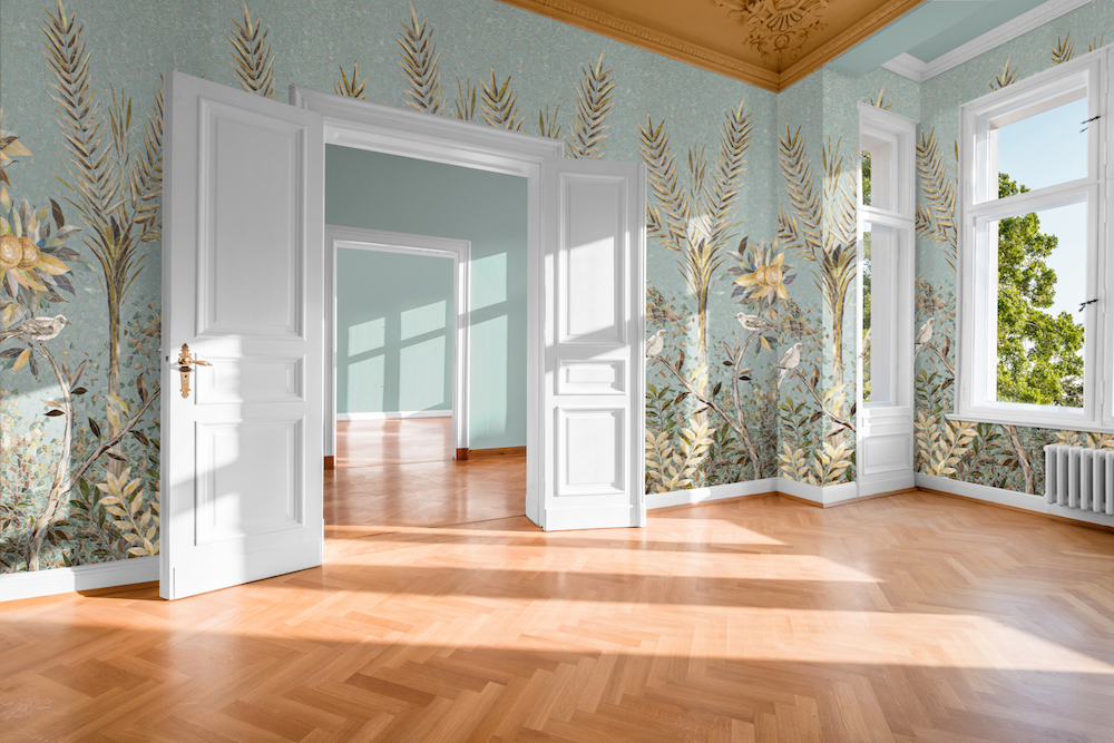 A mutual admiration on Instagram has morphed into real-world collaboration between Gracie Wallpaper and New Ravenna Mosaics.