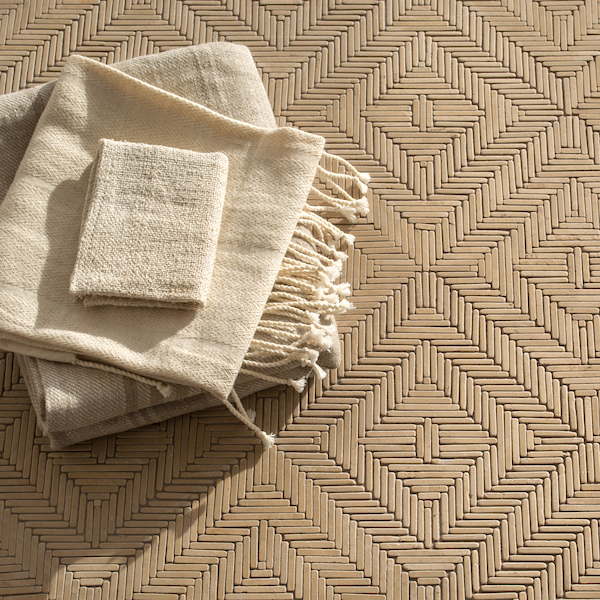 “The patterns are taken from chair caning, the textile world and furniture weaving,” says creative director Cean Irminger.