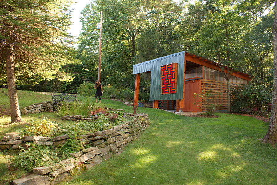 A kiln shed in Boone, N.C. for an Appalachian State professor and potter.