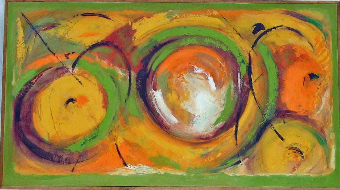 So he began to paint with acrylics on canvas, back in the early ‘90s. Later, he branched out into working on walls