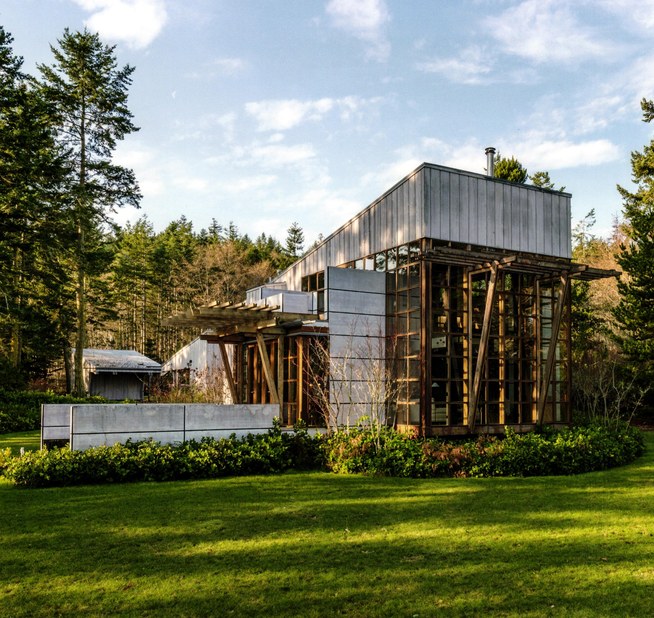 The Jane and Pat Rogers Cabin, Lopez Island WA by Gordon Walker