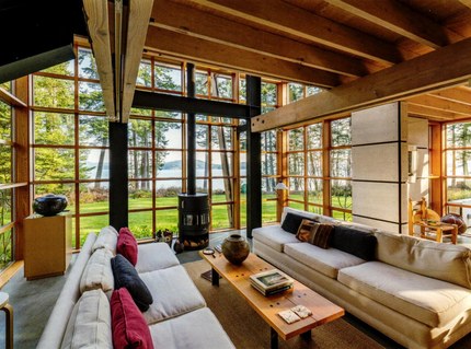 The Jane and Pat Rogers Cabin, Lopez Island WA by Gordon Walker