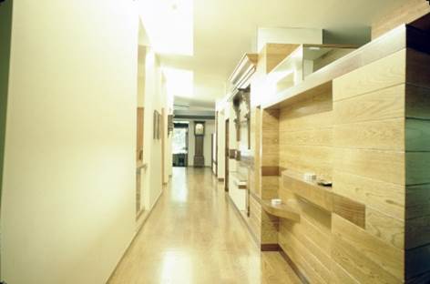 Long shot of a hallway