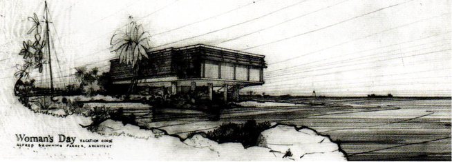 Woman's Day speculative vacation homes, two schemes by Alfred Browning Parker